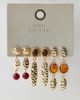 Urban Outfitters Tiger's Eye Drop Earrings Set in Gold, Women's at Urban Outfitters - 1
