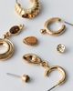 Urban Outfitters Tiger's Eye Multi Earrings Set in Gold, Women's at Urban Outfitters - 2