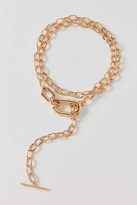 Urban Outfitters Toggle Chain Wrap Necklace in Gold, Women's at Urban Outfitters