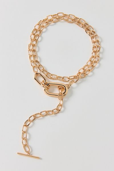 Urban Outfitters Toggle Chain Wrap Necklace in Gold, Women's at Urban Outfitters