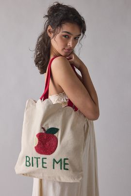 Urban Outfitters Tote-ally Beaded Tote Bag in Bite Me, Women's at Urban Outfitters
