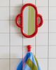 Urban Outfitters Tubular Framed Wall Mirror in Small Red at Urban Outfitters - 1