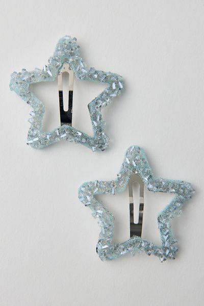 Urban Outfitters Twinkling Stars Snap Clips Set in Blue, Women's at Urban Outfitters