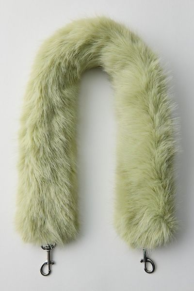 Urban Outfitters Ultra-Fuzzy Bag Strap in Lime, Women's at Urban Outfitters