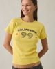 Urban Outfitters Urban Outfitters California '99 Graphic Baby Tee in Yellow, Women's at Urban Outfitters - 1