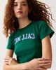 Urban Outfitters Urban Outfitters Call Me Selfie-Ready Backwards Graphic Cotton Baby Tee in Green, Women's at Urban Outfitters - 1