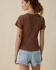 Urban Outfitters Urban Outfitters Cowboy Boots Rhinestone Graphic Baby Tee in Brown, Women's at Urban Outfitters - 3
