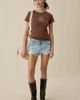 Urban Outfitters Urban Outfitters Cowboy Boots Rhinestone Graphic Baby Tee in Brown, Women's at Urban Outfitters - 4