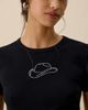 Urban Outfitters Urban Outfitters Cowboy Hat Rhinestone Graphic Baby Tee in Black, Women's at Urban Outfitters - 3