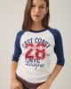 Urban Outfitters Urban Outfitters East Coast NYC Graphic Raglan 3/4 Sleeve Tee in Blue, Women's at Urban Outfitters - 1