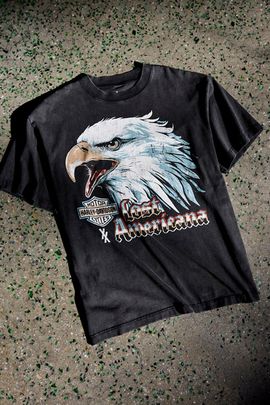 Urban Outfitters Urban Outfitters Harley Davidson X mgk lost americana Graphic Tee in Black, Men's at Urban Outfitters