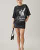 Urban Outfitters Urban Outfitters Hilary Duff Graphic Oversized T-Shirt Dress in Washed Black, Women's at Urban Outfitters - 4