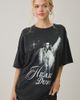 Urban Outfitters Urban Outfitters Hillary Duff Graphic Oversized T-Shirt Dress in Washed Black, Women's at Urban Outfitters - 2