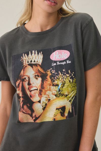 Urban Outfitters Urban Outfitters Hole Live Through This Album Graphic Tee in Charcoal, Women's at Urban Outfitters