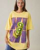 Urban Outfitters Urban Outfitters Kiwi Graphic Oversized Cotton T-Shirt Dress in Yellow, Women's at Urban Outfitters - 1