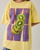 Urban Outfitters Urban Outfitters Kiwi Graphic Oversized Cotton T-Shirt Dress in Yellow, Women's at Urban Outfitters - 4