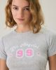 Urban Outfitters Urban Outfitters Los Angeles '99 Sport Graphic Baby Tee in Grey, Women's at Urban Outfitters - 1