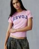 Urban Outfitters Urban Outfitters Lover Selfie-Ready Backwards Graphic Cotton Baby Tee in Pink, Women's at Urban Outfitters - 1
