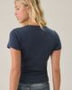 Urban Outfitters Urban Outfitters Oui! Graphic Short Sleeve Baby Tee in Navy, Women's at Urban Outfitters - 2