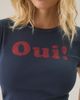 Urban Outfitters Urban Outfitters Oui! Graphic Short Sleeve Baby Tee in Navy, Women's at Urban Outfitters - 3