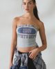 Urban Outfitters Urban Outfitters Provence Sports Department Graphic Tube Top in Grey/Blue, Women's at Urban Outfitters - 2