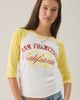 Urban Outfitters Urban Outfitters San Francisco Graphic Raglan 3/4 Sleeve Tee in Yellow, Women's at Urban Outfitters - 3