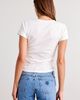 Urban Outfitters Urban Outfitters Smoking Cat Graphic Cotton Slim Tee in White, Women's at Urban Outfitters - 3