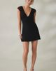 Urban Outfitters Urban Outfitters UO About Time Plunging V-Neck Cap Sleeve Mini Dress in Black, Women's at Urban Outfitters - 2