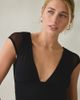 Urban Outfitters Urban Outfitters UO About Time Plunging V-Neck Cap Sleeve Mini Dress in Black, Women's at Urban Outfitters - 4