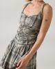 Urban Outfitters Urban Outfitters UO Adina Check Drop Waist Hanky Hem Mini Dress in Grey, Women's at Urban Outfitters - 5