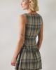 Urban Outfitters Urban Outfitters UO Adina Check Drop Waist Hanky Hem Mini Dress in Grey, Women's at Urban Outfitters - 6