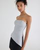 Urban Outfitters Urban Outfitters UO Afterparty Studded Asymmetric Side-Slit Tube Top in Grey, Women's at Urban Outfitters - 1