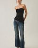 Urban Outfitters Urban Outfitters UO Afterparty Zebra Burnout Mesh Asymmetric Side-Slit Tube Top in Black, Women's at Urban Outfitters - 2