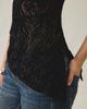 Urban Outfitters Urban Outfitters UO Afterparty Zebra Burnout Mesh Asymmetric Side-Slit Tube Top in Black, Women's at Urban Outfitters - 4