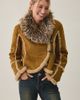 Urban Outfitters Urban Outfitters UO Ashleigh Faux Fur Trim Asymmetric Faux Shearling Jacket in Tan, Women's at Urban Outfitters - 3