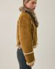 Urban Outfitters Urban Outfitters UO Ashleigh Faux Fur Trim Asymmetric Faux Shearling Jacket in Tan, Women's at Urban Outfitters - 4