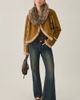 Urban Outfitters Urban Outfitters UO Ashleigh Faux Fur Trim Asymmetric Faux Shearling Jacket in Tan, Women's at Urban Outfitters - 5