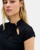 Urban Outfitters Urban Outfitters UO Aysha Keyhole Detail Band Collar Cap Sleeve Top in Black, Women's at Urban Outfitters - 2