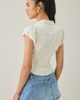 Urban Outfitters Urban Outfitters UO Brynn Textured Puff Sleeve Button-Down Shirt in White, Women's at Urban Outfitters - 3