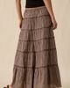 Urban Outfitters Urban Outfitters UO Caysie Plaid Pattern Low-Rise Tiered Maxi Skirt in Neutral, Women's at Urban Outfitters - 5
