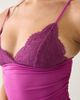 Urban Outfitters Urban Outfitters UO Date Night Lace Trim Cropped Cami in Blue, Women's at Urban Outfitters - 3