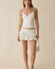 Urban Outfitters Urban Outfitters UO Date Night Lace Trim Cropped Cami in White, Women's at Urban Outfitters - 4