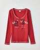 Urban Outfitters Urban Outfitters UO East Coast Applique Graphic Long Sleeve Henley Tee in Red, Women's at Urban Outfitters - 5