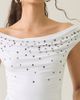 Urban Outfitters Urban Outfitters UO Fia Studded Off-The-Shoulder Crop Top in White, Women's at Urban Outfitters - 2