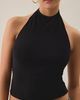 Urban Outfitters Urban Outfitters UO Halo O-Ring Detail High Neck Halter Top in Black, Women's at Urban Outfitters - 3
