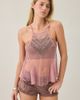 Urban Outfitters Urban Outfitters UO Kath Sequin Embellished Sheer Mesh Hanky Hem Cami in Pink, Women's at Urban Outfitters - 1