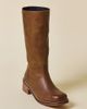 Urban Outfitters Urban Outfitters UO Leather Pull-On Boots in Tan, Women's at Urban Outfitters - 3