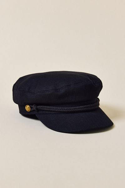 Urban Outfitters Urban Outfitters UO Nautical Cabbie Hat in Black, Women's at Urban Outfitters