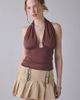 Urban Outfitters Urban Outfitters UO Party For You Jersey Knit Plunging Halter Top in Brown, Women's at Urban Outfitters - 2