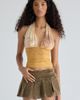Urban Outfitters Urban Outfitters UO Party For You Lace Plunging Halter Top in Yellow, Women's at Urban Outfitters - 2